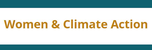 Women Climate Action banner
