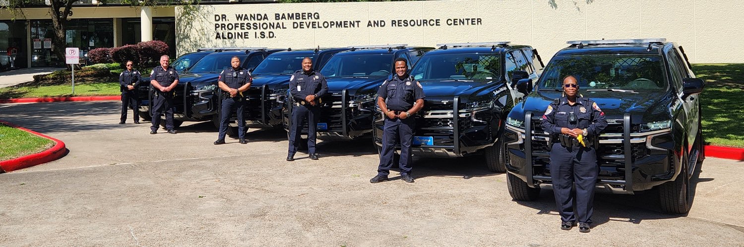 Aldine ISD Police Department's banner