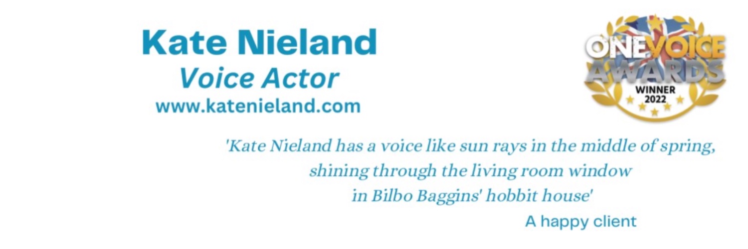 Kate Nieland #voiceover #HomeStudio banner