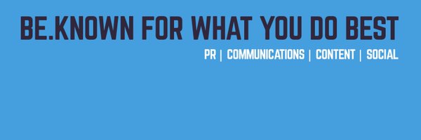 BeKnown_Comms Profile Banner