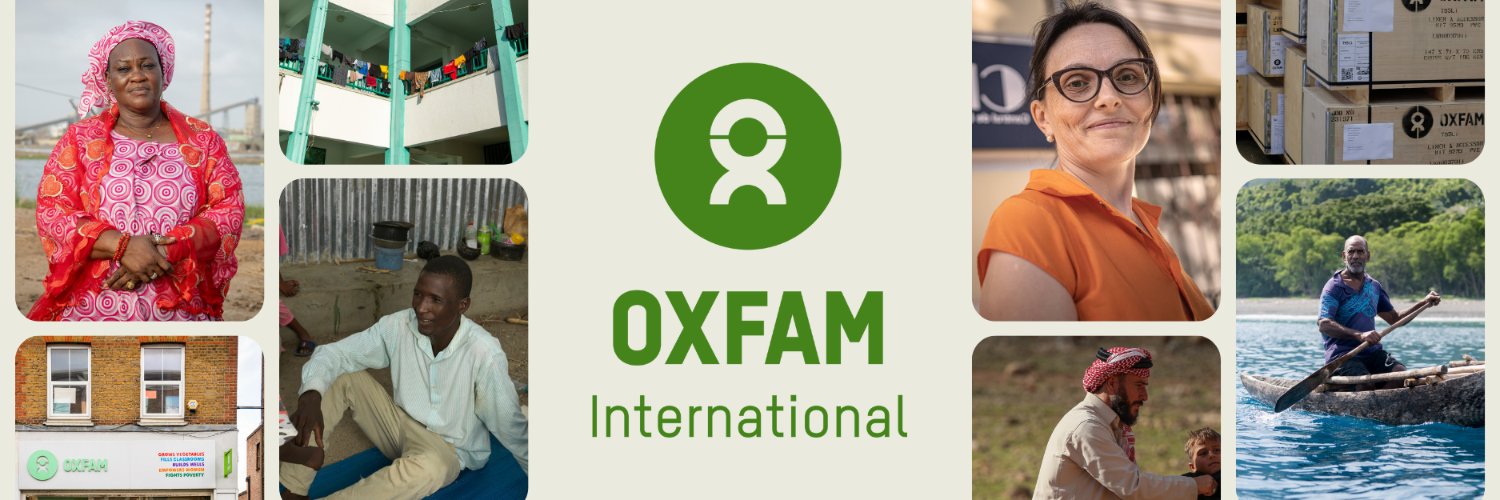Oxfam International's banner