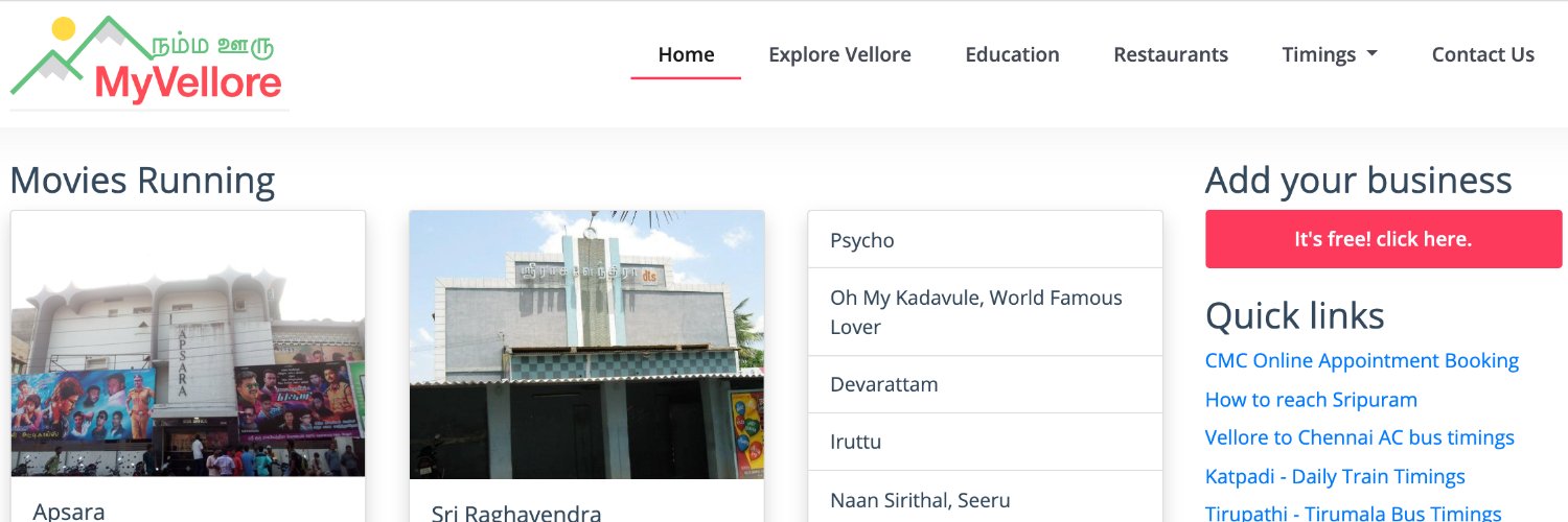 myvellore's profile banner image