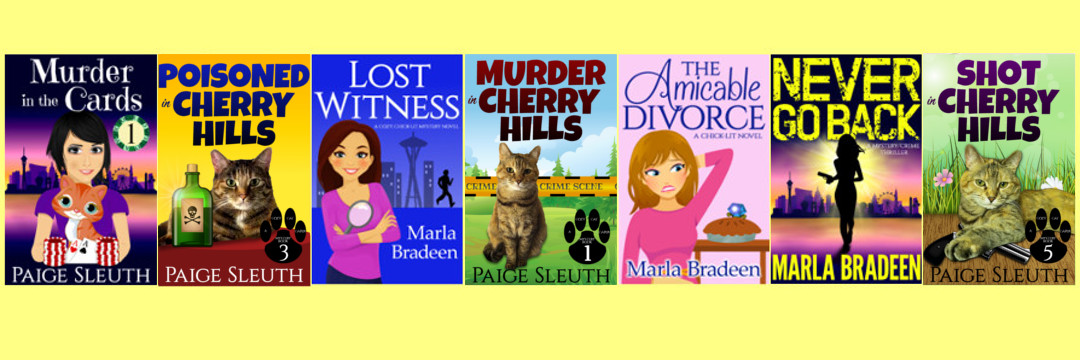 Marla Bradeen/Paige Sleuth, Mystery Author banner