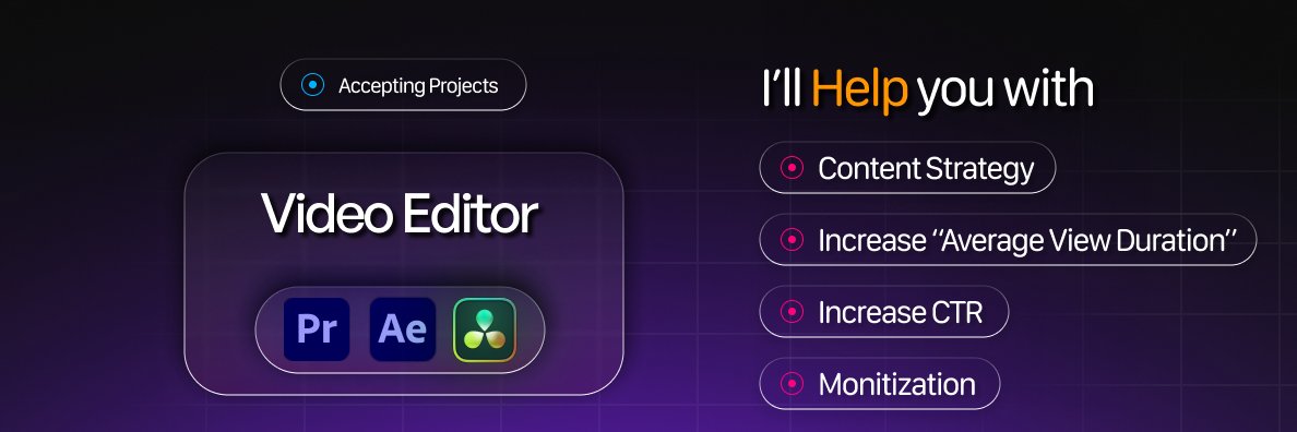 Huzaifa | Video Editor banner