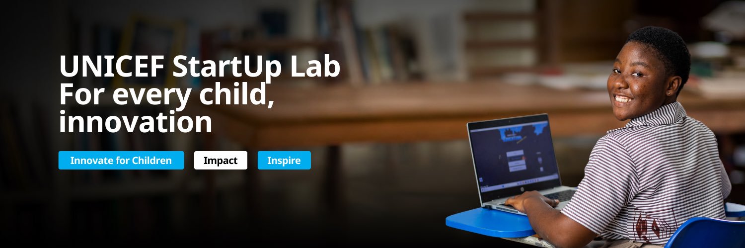 UNICEF StartUp Lab's banner