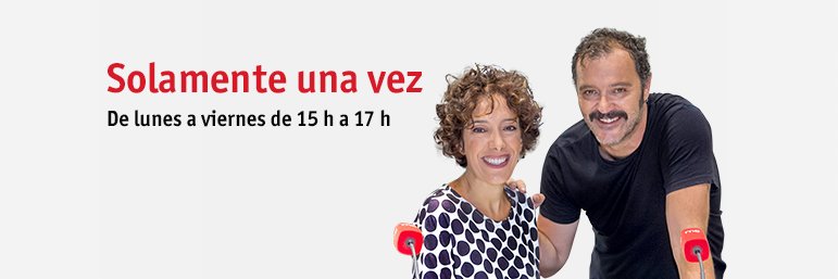 Solamente una vez banner