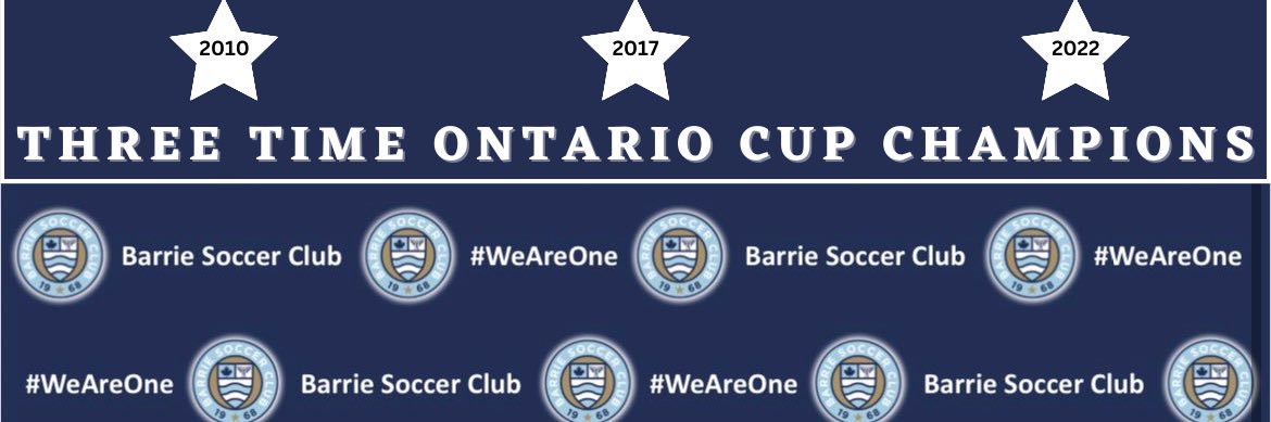 Barrie Soccer Club banner