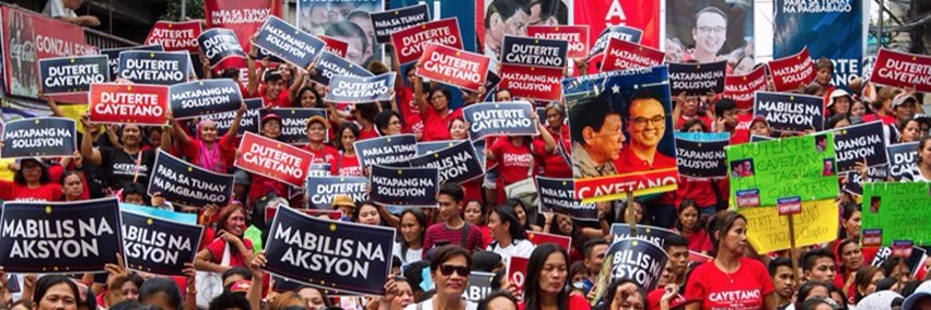God bless the Philippines banner