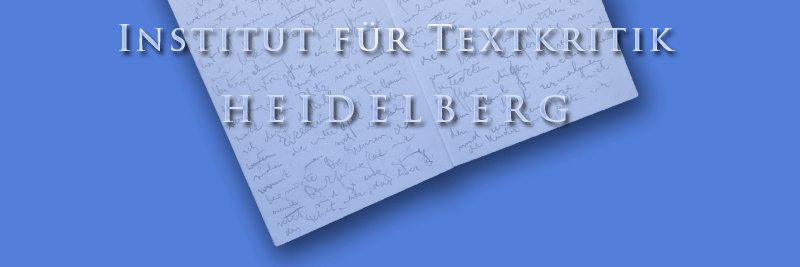 Institut für Textkritik's banner