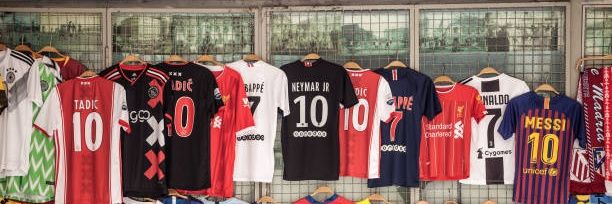 Camisetas futbol actuales & retro versión banner