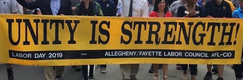 Allegheny-Fayette Central Labor Council's banner