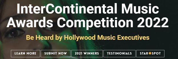 InterContinental Music Awards Competition banner
