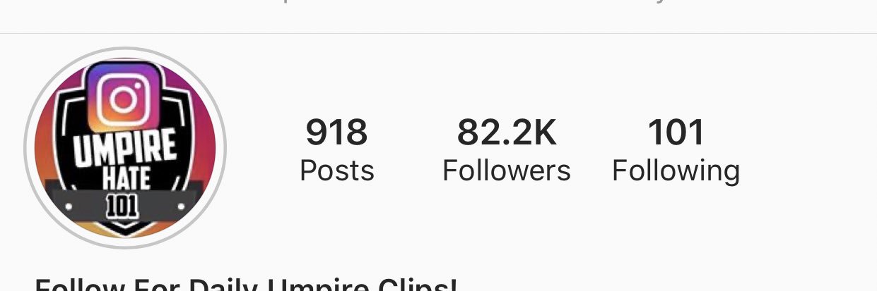 Follow if You Hate Umpires! banner