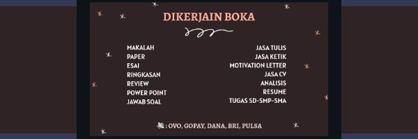 Joki Haru. 320++ testi, WA di BIO♡. banner