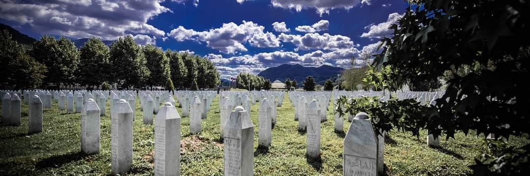 Srebrenica Memorial Center's banner