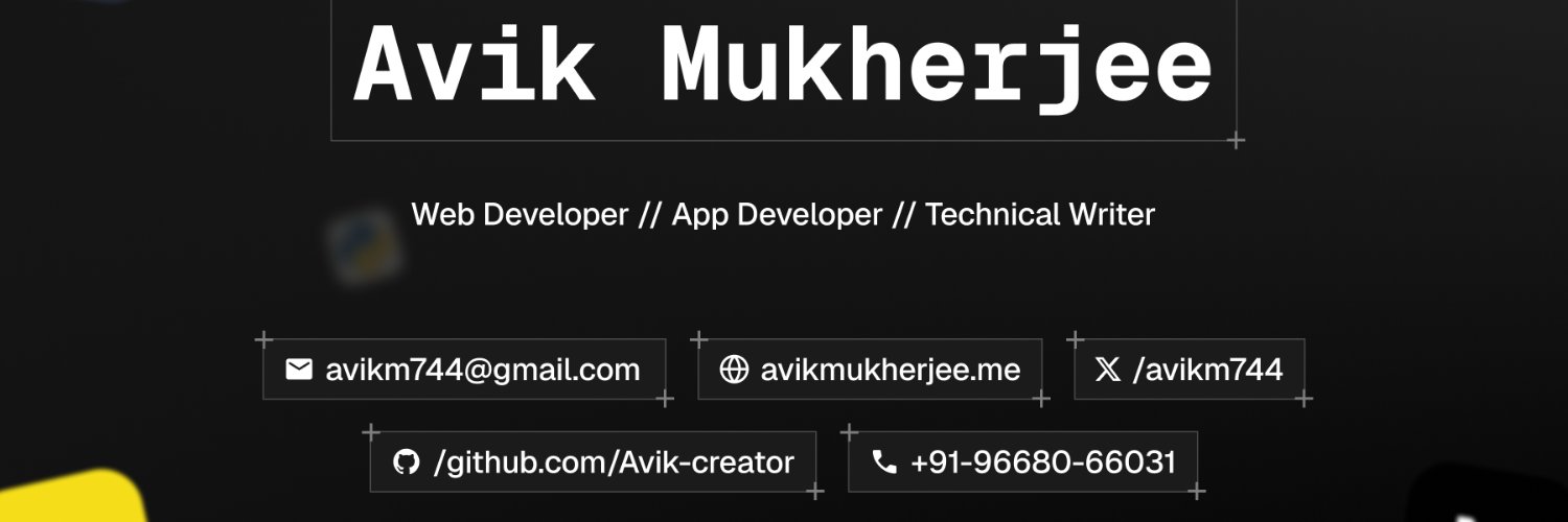 Avik Mukherjee banner
