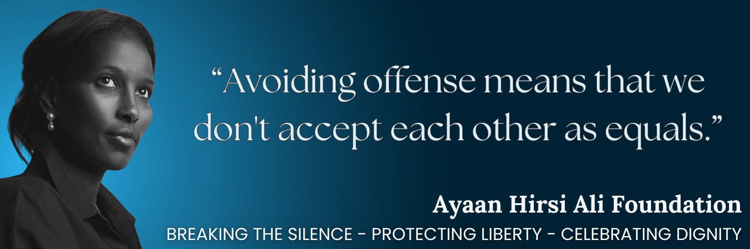 Ayaan Hirsi Ali Foundation's banner