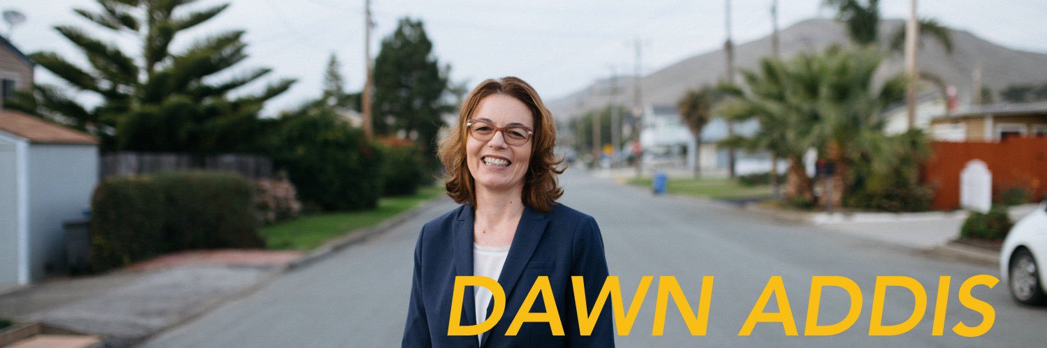 Dawn Addis for the Central Coast banner