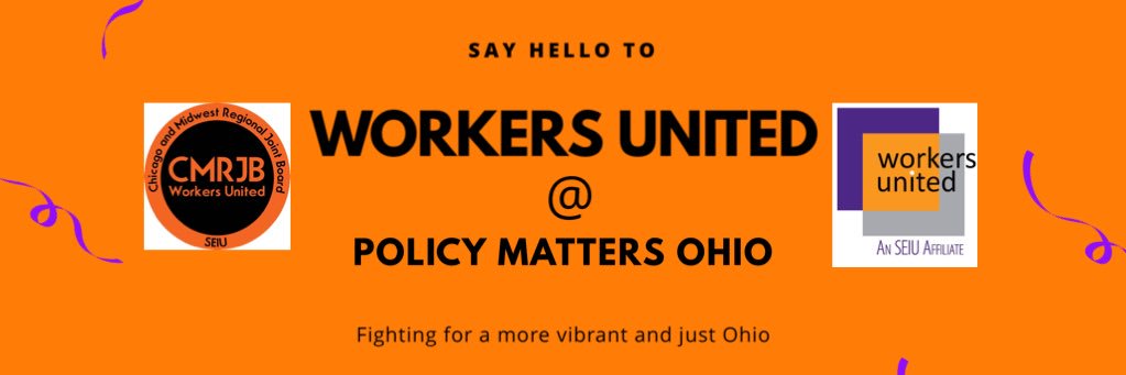 Workers United Policy Matters Ohio banner