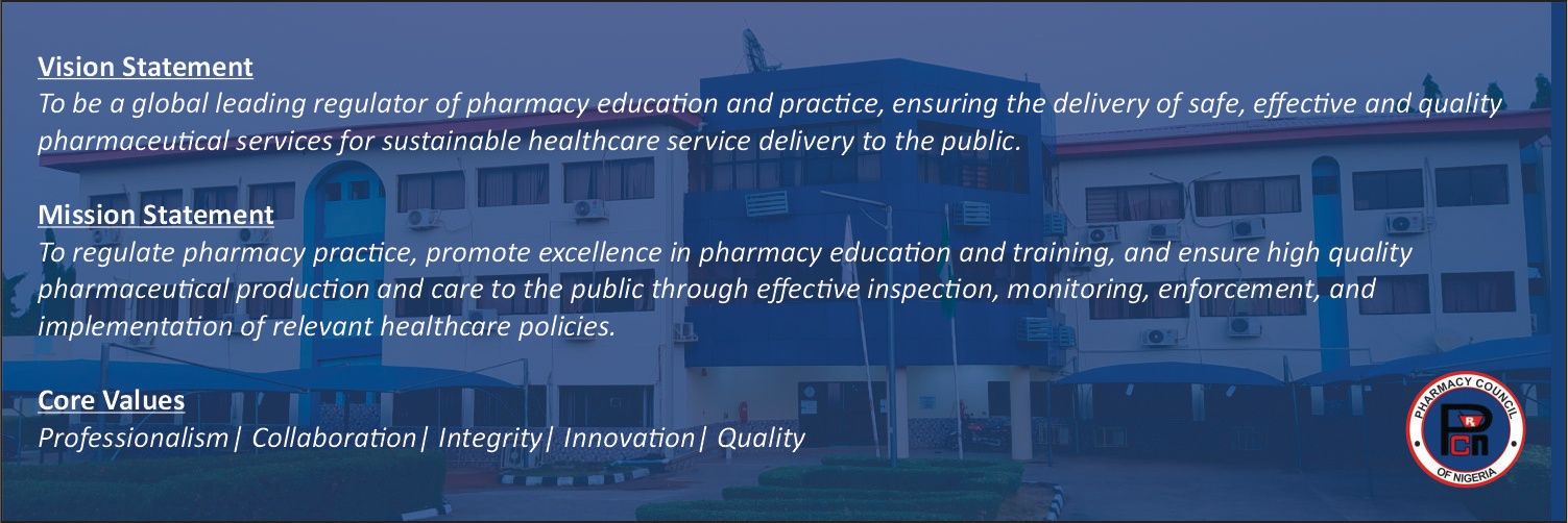 Pharmacy Council of Nigeria banner
