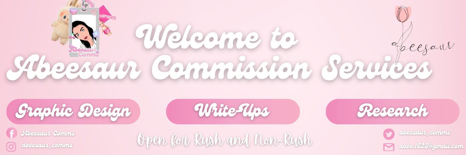 abeesaur_comms 🌷୨ৎ OPEN GRAPHIC DESIGN & RESEARCH banner
