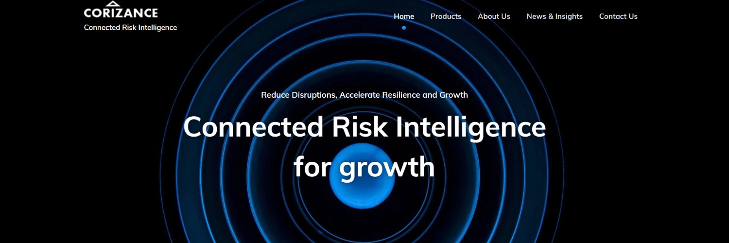 CORIZANCE Connected Risk Intelligence banner