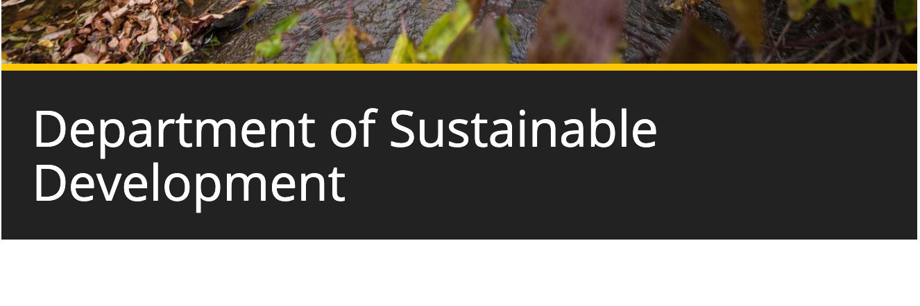 Department of Sustainable Development at ASU banner