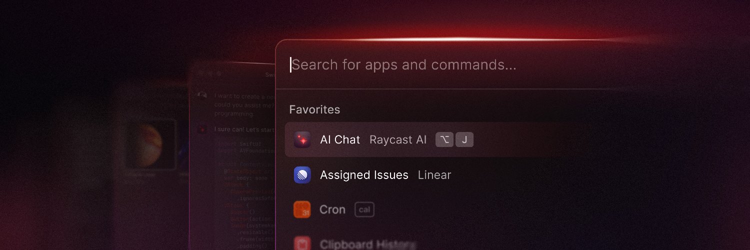 Raycast's banner
