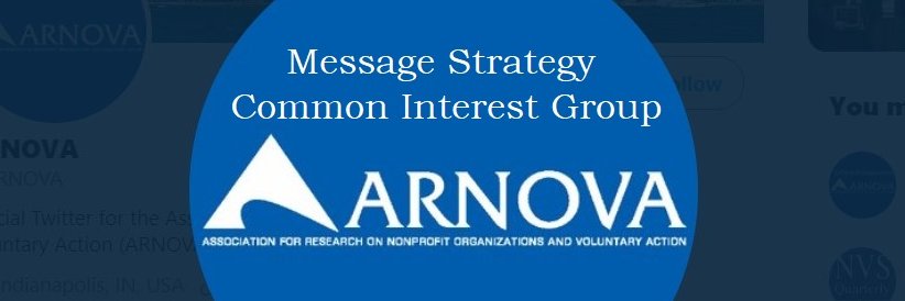 ARNOVA Message Strategy Common Interest Group banner