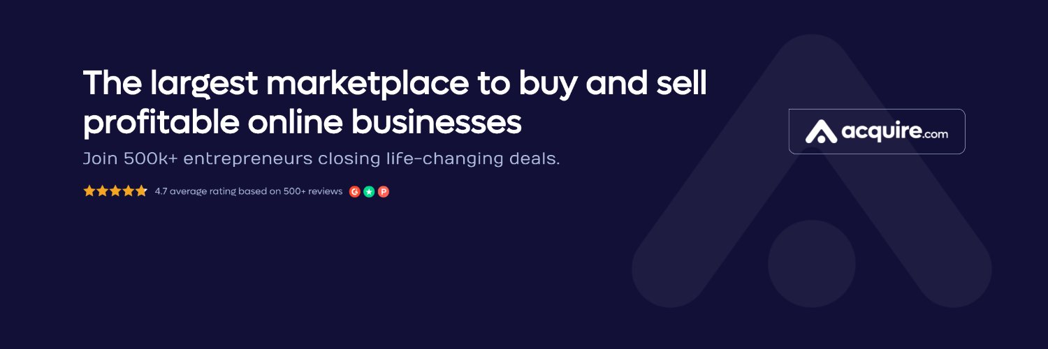 acquire.com's banner