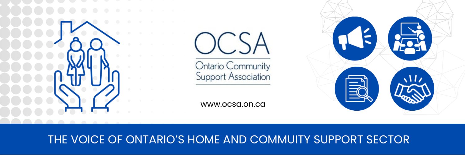 Ontario Community Support Association (OCSA) banner