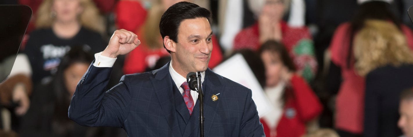 Senator Michael Testa's banner