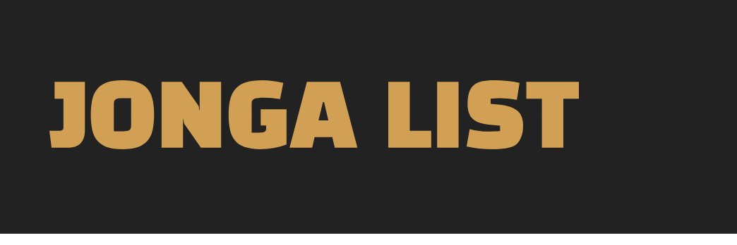 Jonga List banner