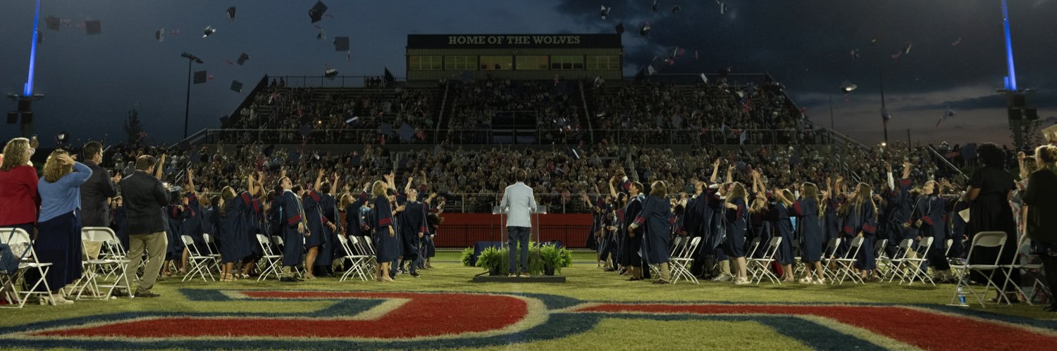 Liberty Creek High School's banner