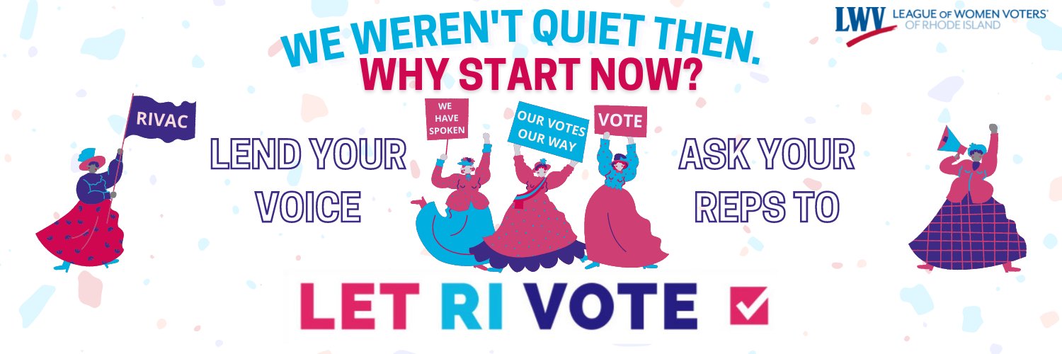 LWVRI League of Women Voters of Rhode Island banner