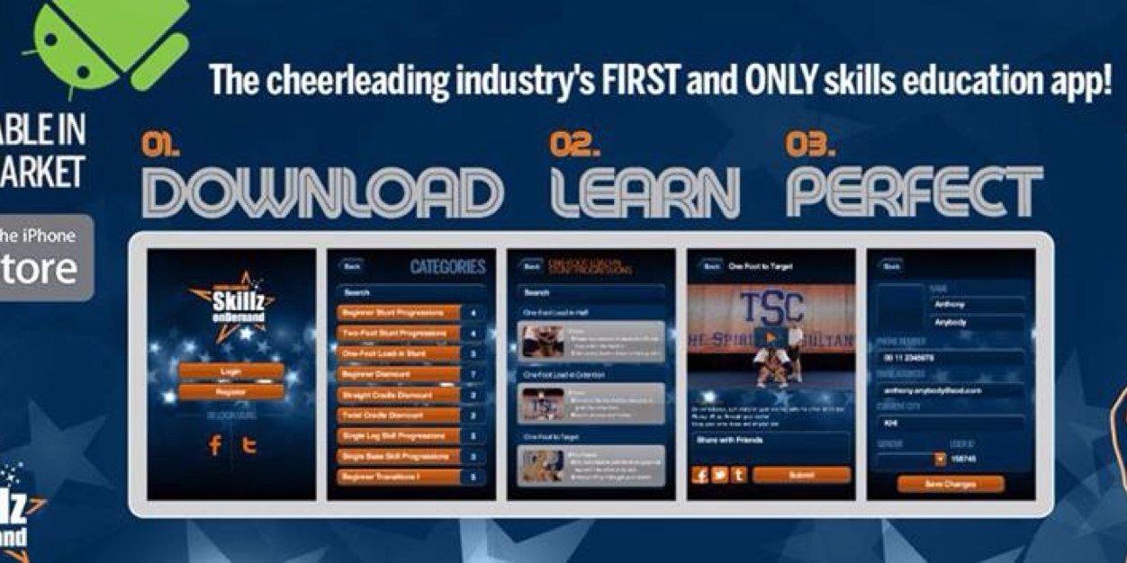 Twitter banner for @cheerleading