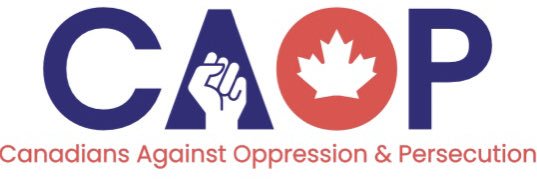 Canadians Against Oppression and Persecution(CAOP) banner