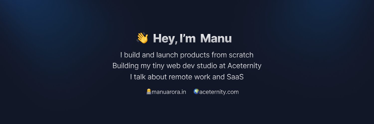 Manu Arora Profile Banner