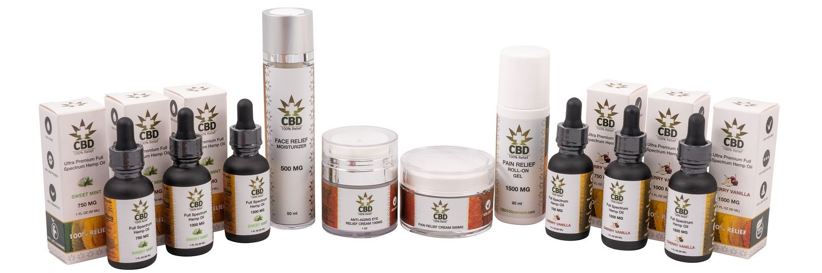 CBD 100% Relief banner