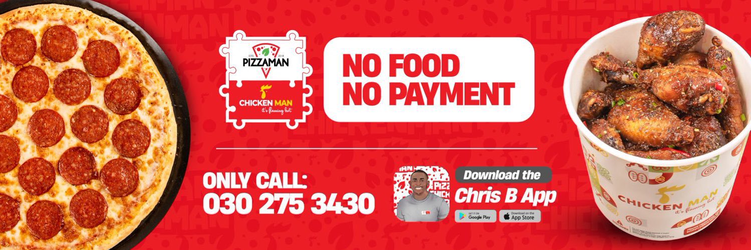 Pizzaman Chickenman's banner
