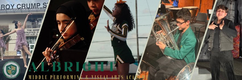 Albright Middle Performing and Visual Arts Academy banner