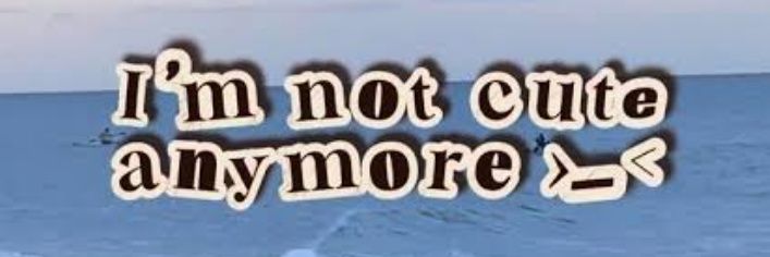 ʚìɞ: i'm not cute anymore :ʚìɞ banner