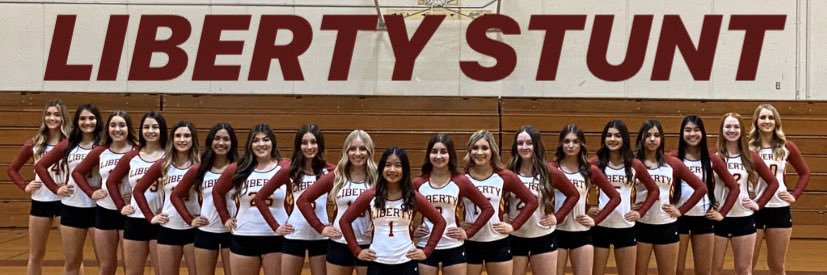 Liberty Cheer and Stunt banner