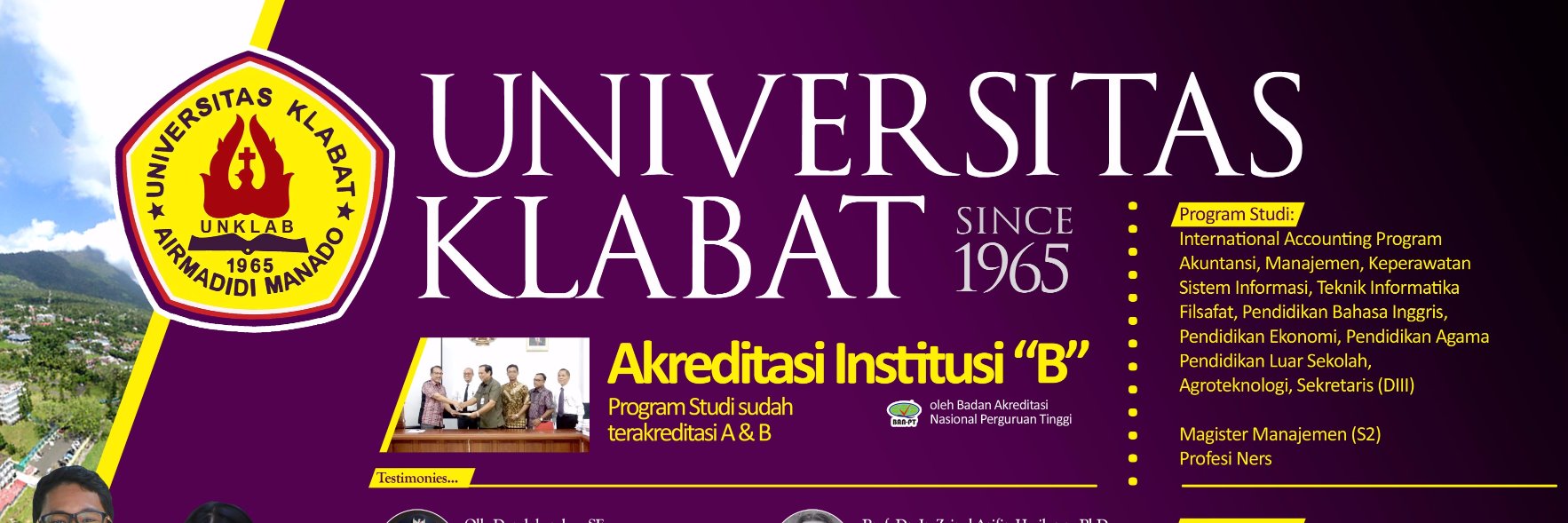 UNIVERSITAS KLABAT banner