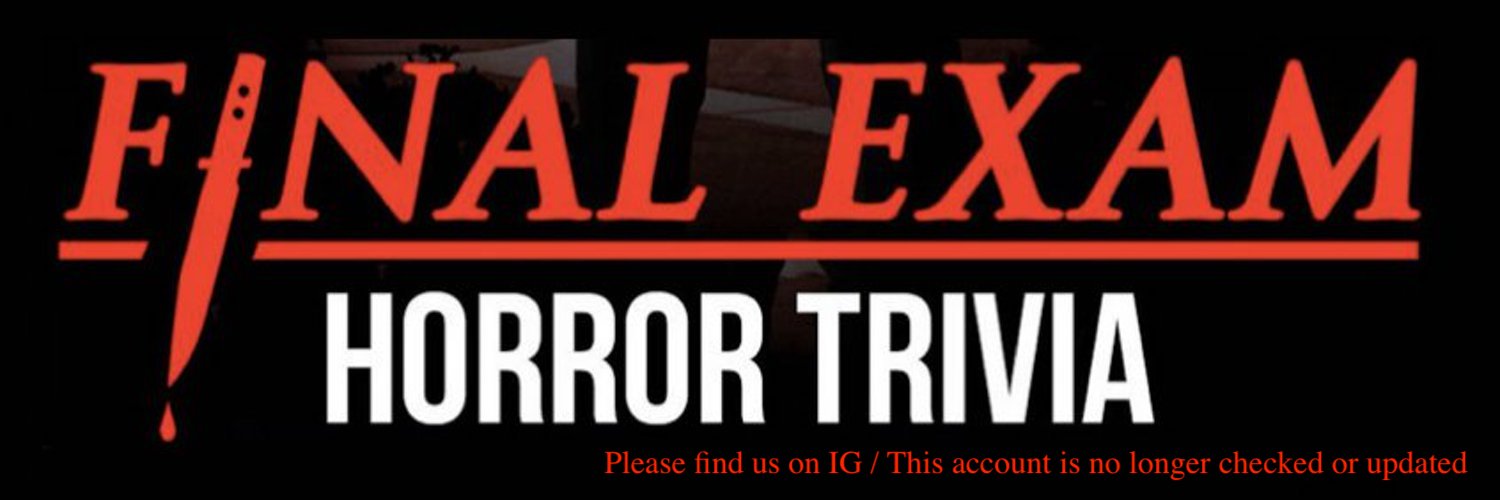 Final Exam Horror Trivia banner