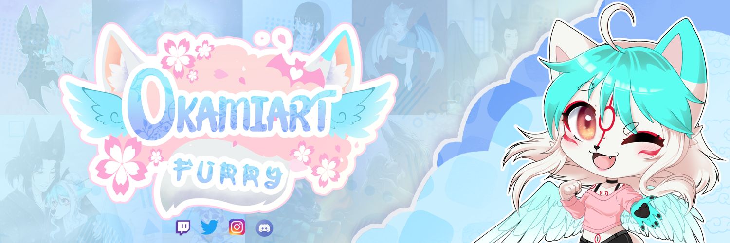 🌸Okamiart Vtubeuse FR🌸 🟢VGEN COMMI OPEN🟢 banner