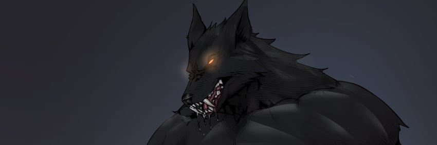 Hunter wolf banner