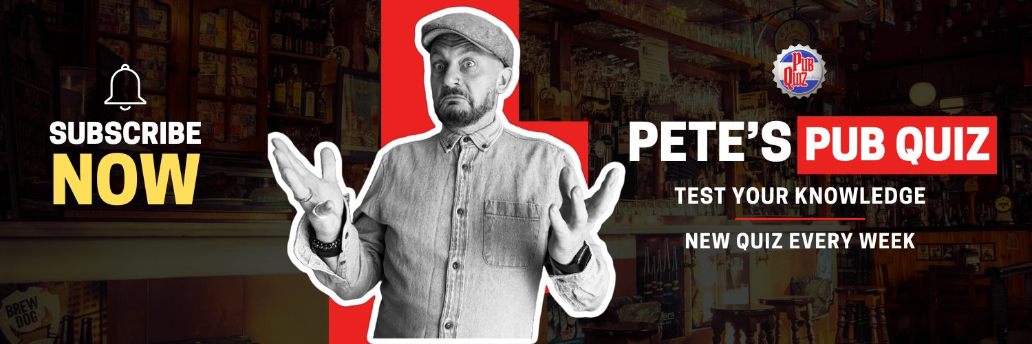 Pete's Pub Quiz banner