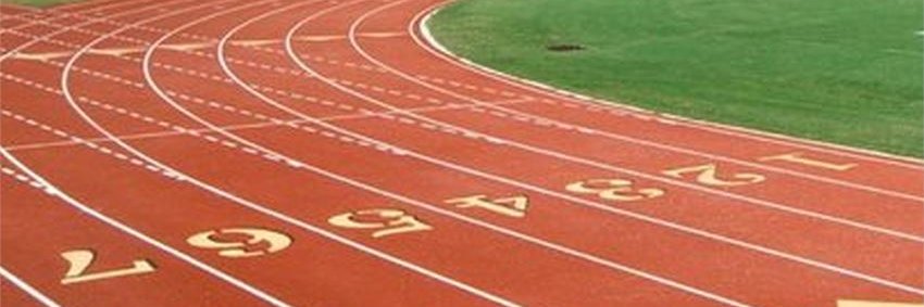 St. Albert Saintes' Track & Field banner