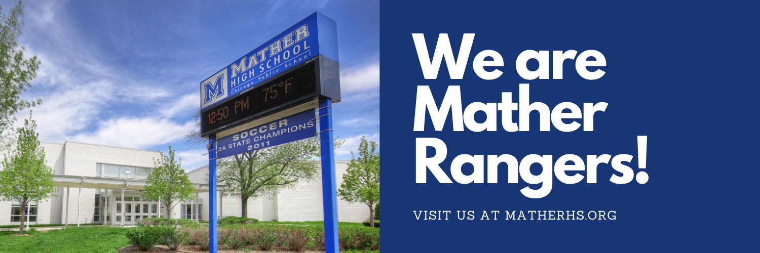 Mather High School banner